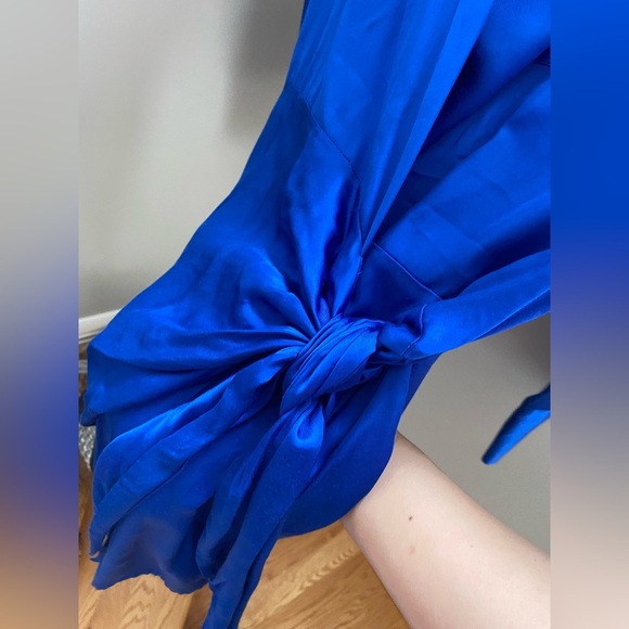 Zara Royal Blue Wrap Dress BLOGGERS FAV - Picture 10 of 11